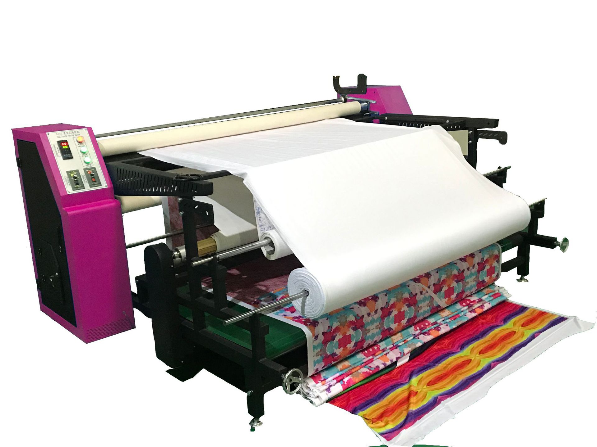 油温升华印花迷你小滚筒热转印机器数码升华布匹热转印机20*120CM