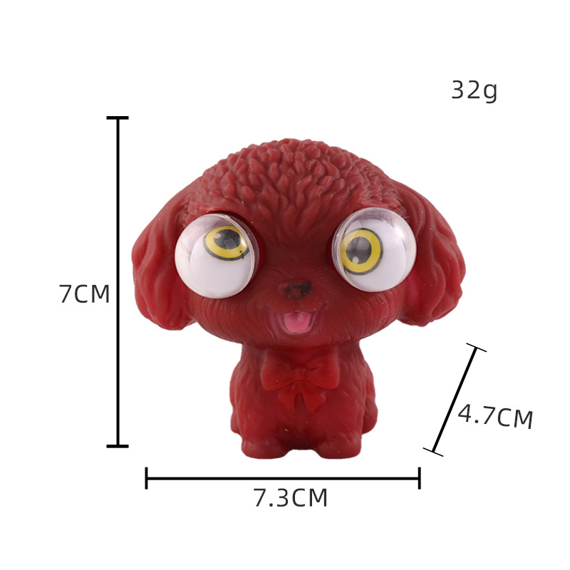 투명한 눈 테디 개 브라운