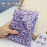 热销款亮片美甲山茶花饰品 冰透指甲玫瑰花装饰品DIY美甲配饰批发