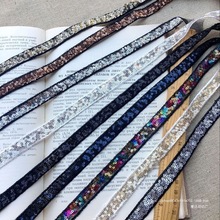 8个色闪亮钉珠蕾丝花边网纱亮片手 珠片DIY婚纱饰品腰 带装饰材料