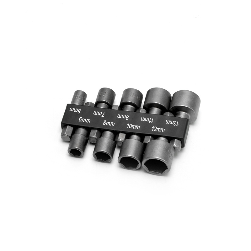 Juego de Dados Hexagonales 9/14 Piezas 6.35 mm de Acero al Cromo Vanadio Antióxido para Taladro Eléctrico
