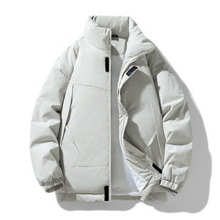 Live Explosions Korean Style Cotton-padded Clothes Men's Winter Thickened Bread Clothes Men's Vertical Collar Loose Men's Casual Cotton-padded Jacket