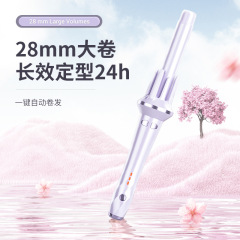 跨境卷发棒全自动负离子28mm旋转不伤发懒人大卷电发棒神器一件代