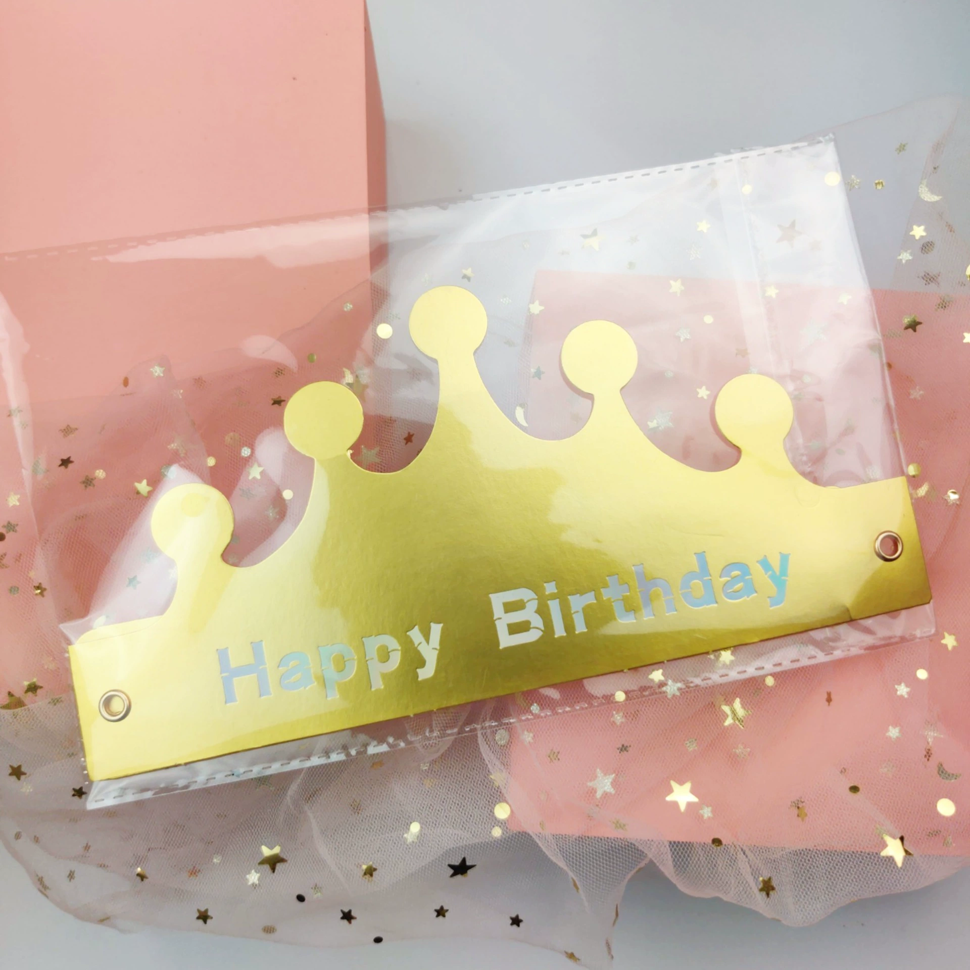 Brand foldable children's golden hat, hair accessory, internet celebrity