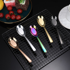 410平底汤勺不锈钢勺子调羹汤匙2元店供应商不锈钢餐具厂家批发