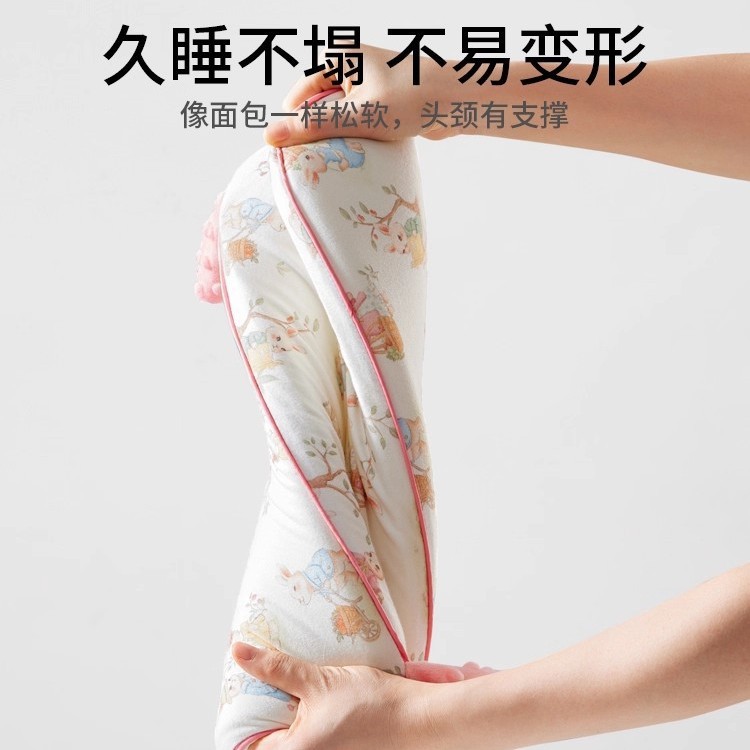 Almohada de espuma viscoelástica lavable y transpirable para bebés, disponible para dropshipping, apta para todas las estaciones, almohada infantil Clase A, almohada de confort para bebés.