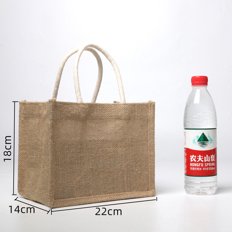 Bolsas de lino personalizadas en el sitio, logotipo impreso sin impresión, bolsas de lino al por mayor, bolsas de compras de regalo de boda