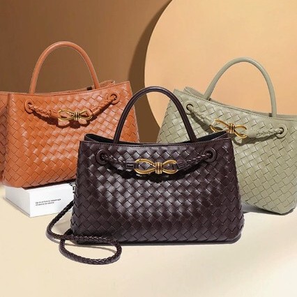 Cross-border BV High-end High-end Cross-style Cross-shoulder Crossbody Bag Hand-woven Large Capacity Commuter Handbag for Women Cross-border BV High-end High-end Cross-style Cross-shoulder Crossbody Bag Hand-woven Large Capacity Commuter Handbag for Women