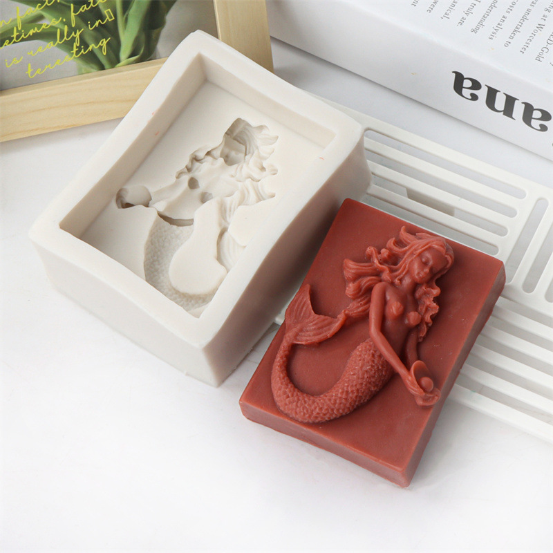 平面硅胶浮雕美人鱼手工皂模具 (19).jpg
