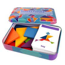 磁力七巧板儿童性智拼图盒装套二年级下册3到6岁教学教具一件代发