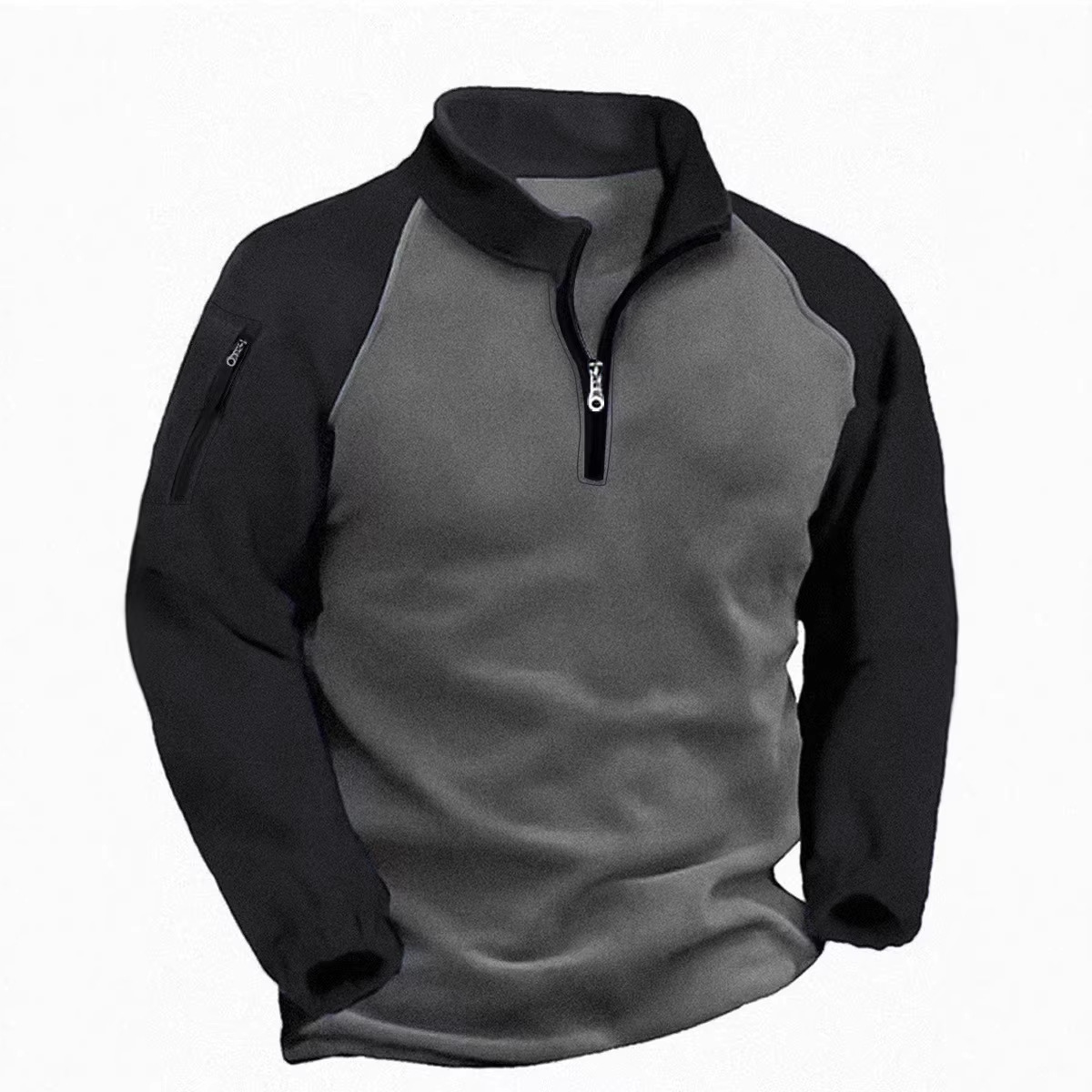 Explosiones transfronterizas de comercio exterior tácticas de Amazon chaqueta de terciopelo para hombres de cuello caliente chaqueta con cremallera de color