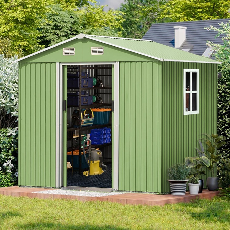 户外工具房庭院储物房室外花园组合屋简易可拆卸收纳间带窗临时房