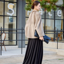 2025新款貂皮大衣女海宁大码整貂水貂皮草真貂毛大衣女士外套短款