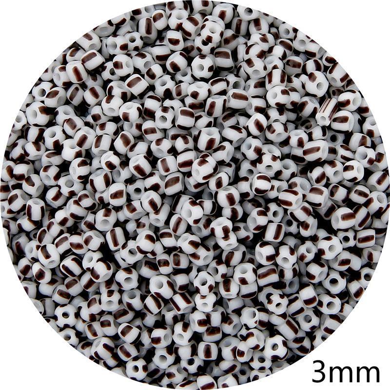 1 Set 3 * 3mm Glass Stripe Beads display picture 6