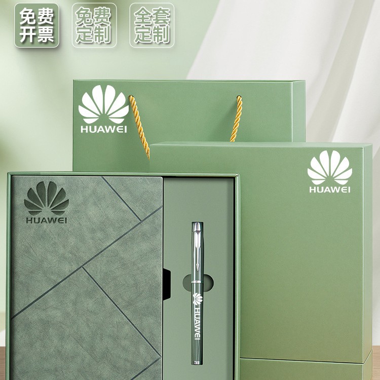 Cuaderno de negocios personalizado conjunto de caja de regalo a5 libro de cuero suave de alto valor de la cara cuaderno acompañante regalos al por mayor