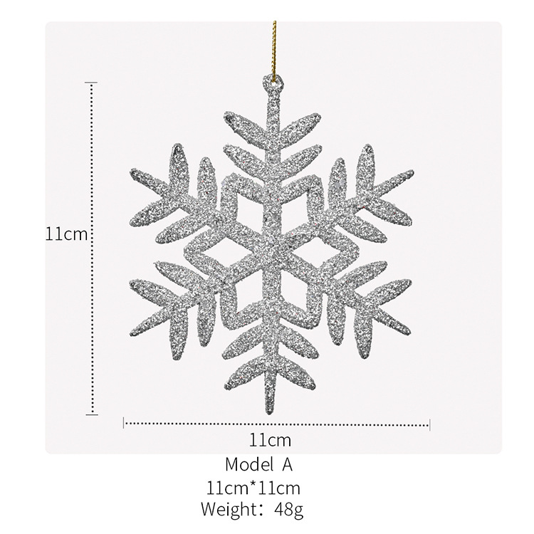 Wholesale New Snow Flakes A Pack Of 4 Colors Christmas Tree Decoration Nihaojewelry display picture 2