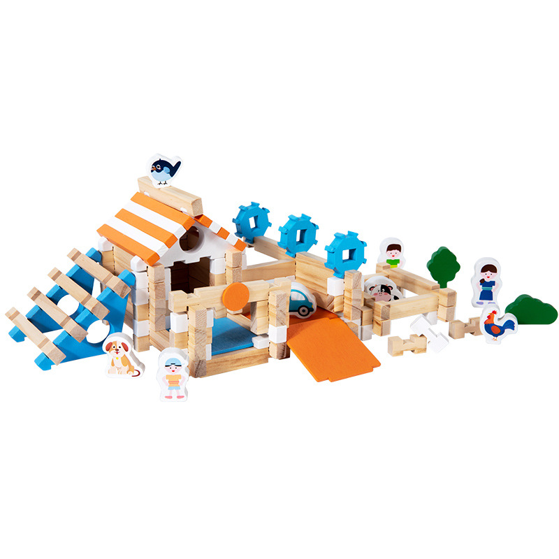 Bloques de construcción de mortaja y espiga Luban de madera para niños, estructura de edificio, construcción arbitraria, interacción creativa entre padres e hijos, juguetes educativos de bricolaje