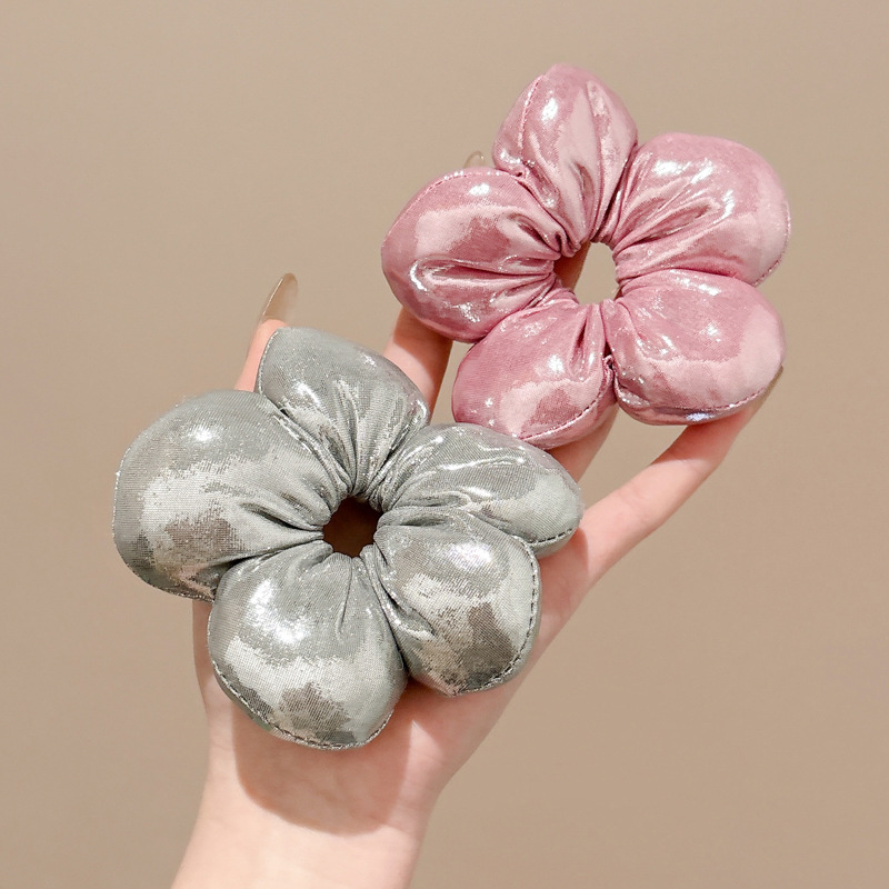 Flores para niños, lazo para el cabello del intestino grueso, niña pequeña, sin daño, cuerda para el cabello, cabeza de cola de caballo alta, tocado de cuerda, cabeza de bola, banda de goma, accesorio para el cabello