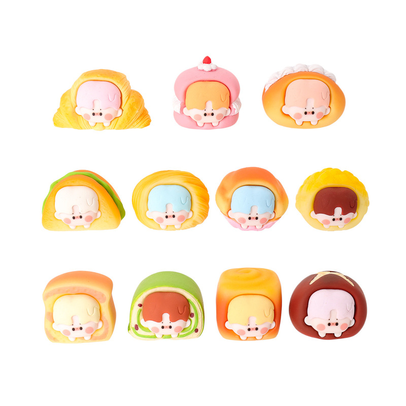かわいい手作り装飾品ピアノパン感触ペイントかわいい人形 DIY デスクトップ装飾品ライブブロードキャストブラインドボックス|undefined