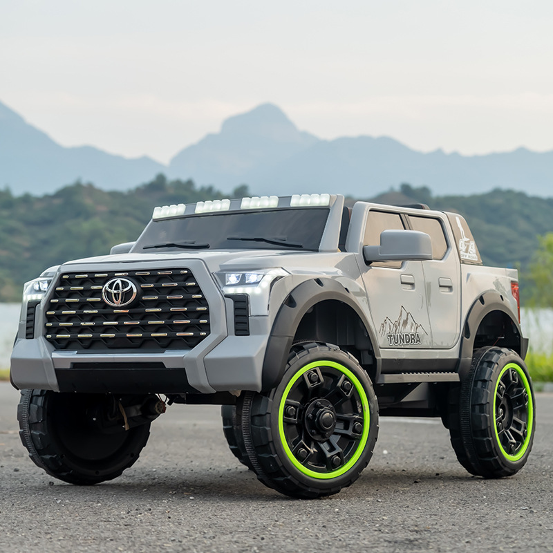 Coche de juguete eléctrico de dos personas para niños, coche de batería de control remoto, coche de regalo de cumpleaños para niños y niñas
