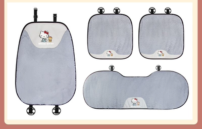 Seat cushion, seat cover, Cartoon Wool Cushion Car Cushion - mysterious-grey-sit-one-piece-before