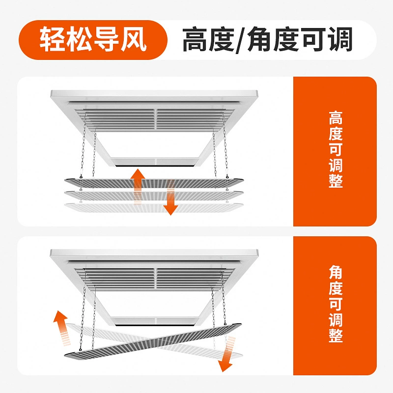 Bathroom heater air deflector panel, alloy construction, porous or one‑piece model, ceiling mount