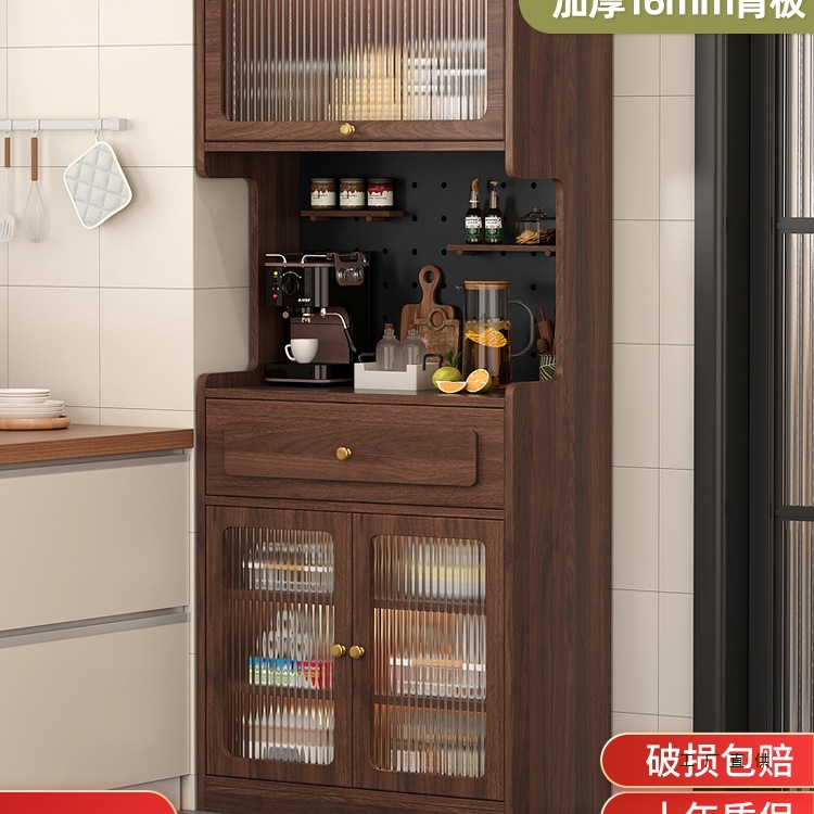 Solid Wood Sideboard, Coffee Cabinet, Small Apartment Simple Wine Cabinet, Tea Cabinet, Kitchen Storage Cabinet, Wall-Mounted Narrow Tall Cabinet