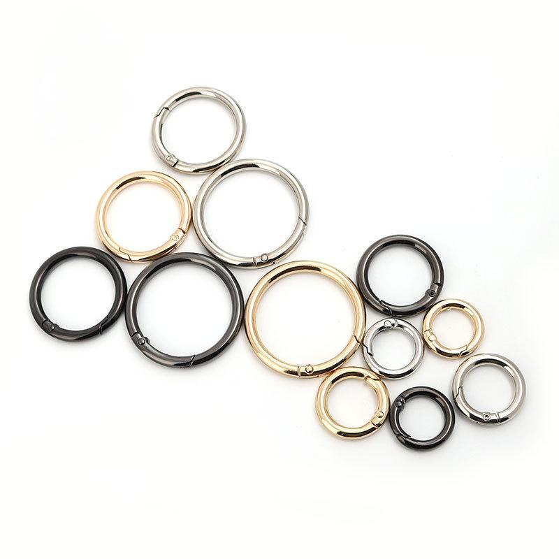 スポット金属スプリングリングアクセサリー卸売亜鉛合金オープンリングハードウェアフックバックル diy ジュエリーバックルリングペンダント|undefined