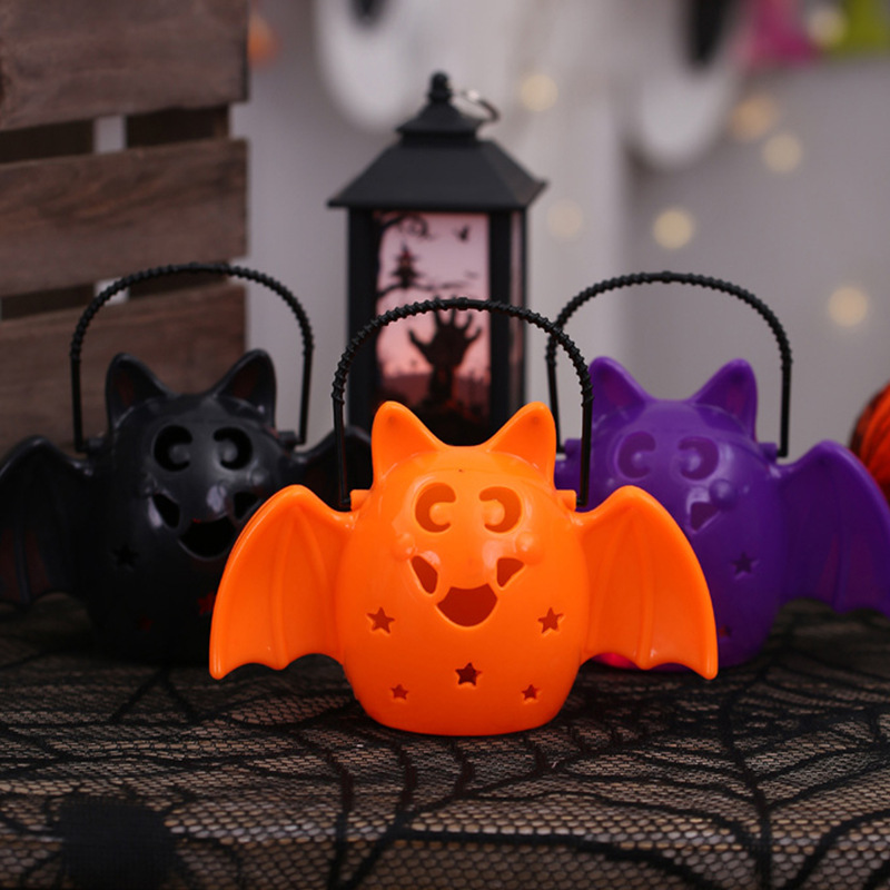 Linterna de Calabaza de Halloween, Decoraciones Brillantes de Halloween, Accesorios, Adornos, Cubo de Calabaza para Niños, Decoración para Fiestas