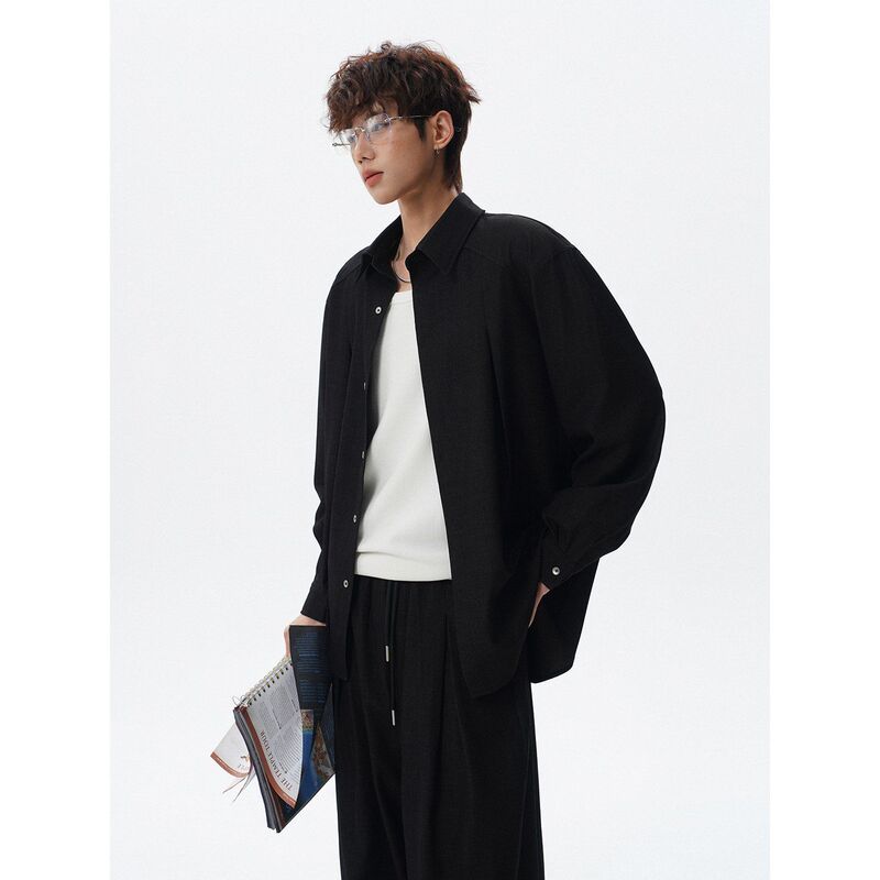 Spring and Summer New Style Cool and Casual Simple Denim Shirt Set for Men, Thin Casual Long Pants, Stylish Matching Set Spring and Summer New Style Cool and Casual Simple Denim Shirt Set for Men, Thin Casual Long Pants, Stylish Matching Set