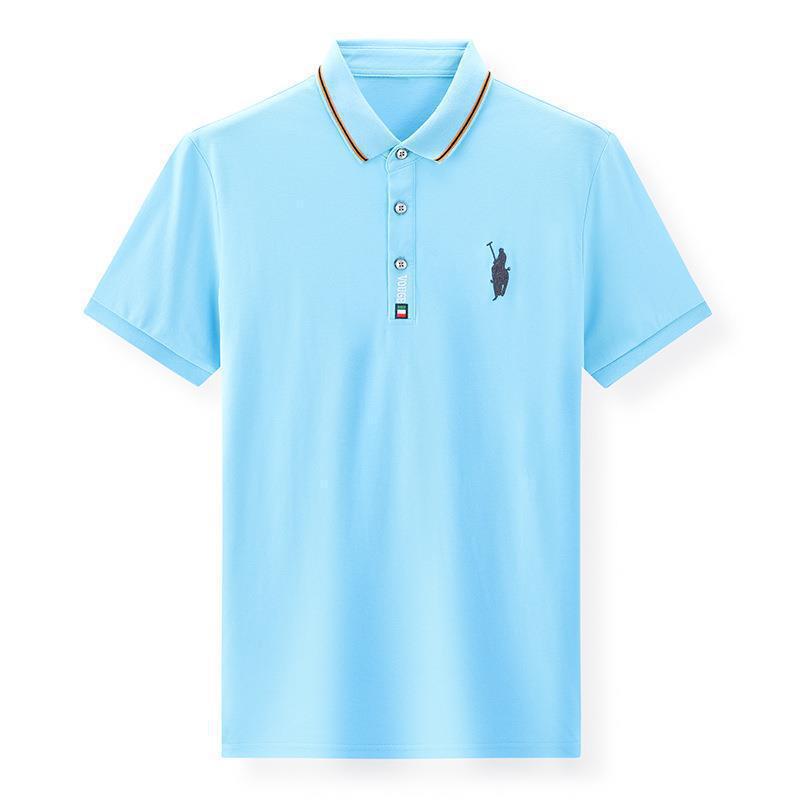 Polo camiseta de alto nivel hombre ligero de negocios bordado camiseta de verano mangas cortas de golf bordado elástico camiseta de solapa