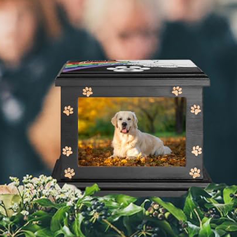 厂家跨境电商木质骨灰盒宠物棺材狗狗猫咪殡葬用品宠物纪念盒|ms