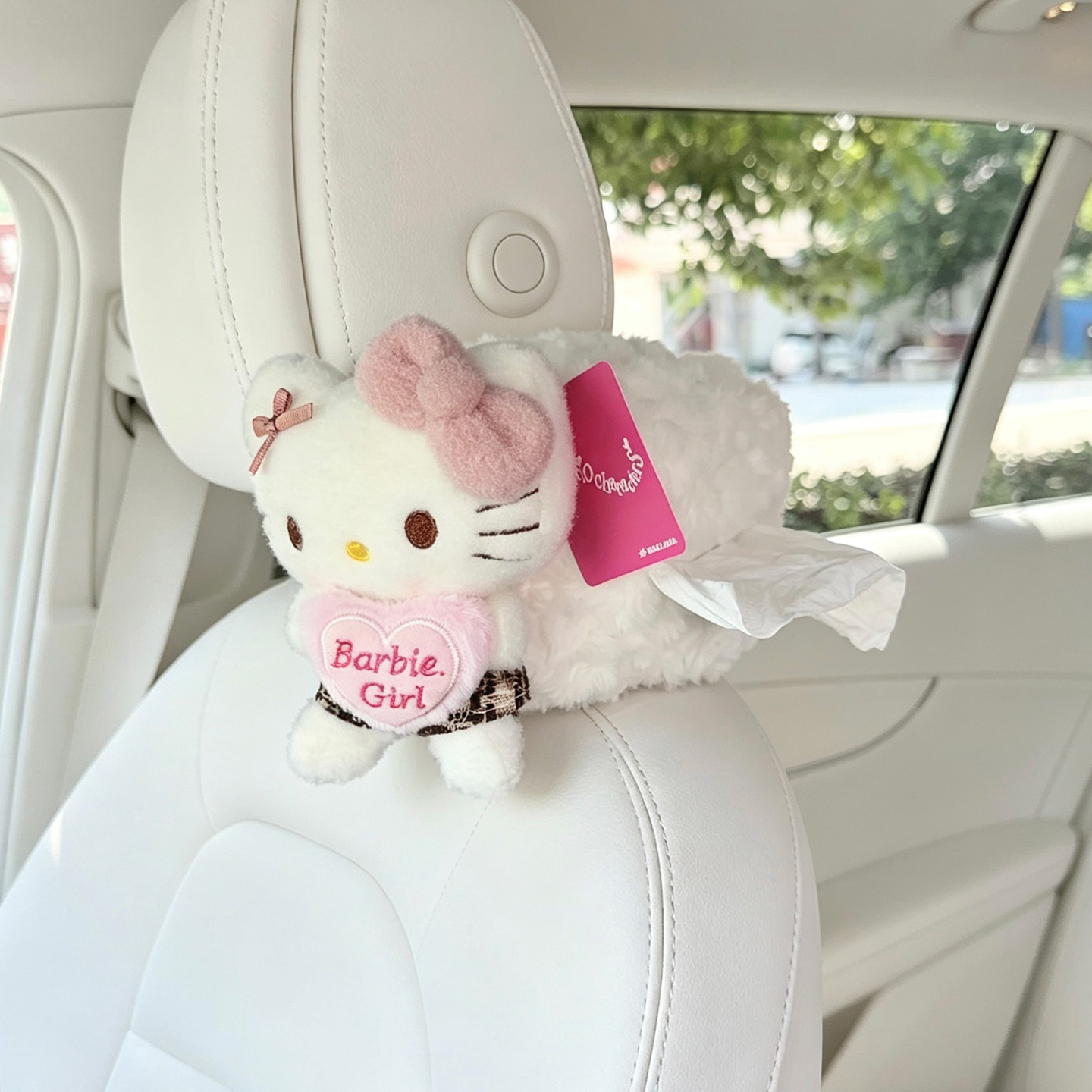 Hello Kitty Cute Car Tissue Box 2026 New Model Car Rear Seat Hanging Tissue Box Hanging Bag for Women