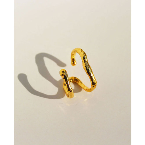 European and American niche personalized ear cuff single earring design irregular lines no pierced earrings wholesale 535