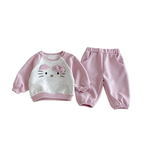Set of Autumn Outfits for Baby Girls - Cute and Charming Baby Girl Two-Piece Sweatshirt and Leggings Set