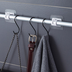 Curtain rod hook hanging hook buckle towel rod punch-free curtain rod fixed clip wall sticky hook curtain rod hook creative