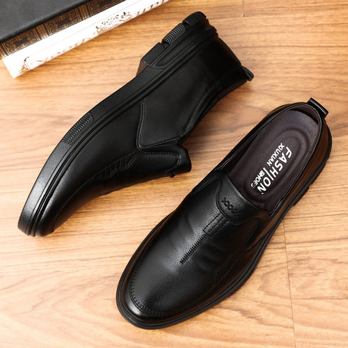 Cross-border leather shoes men's new business formal casual four-season breathable men's British and Korean style round-toe groom's wedding shoes