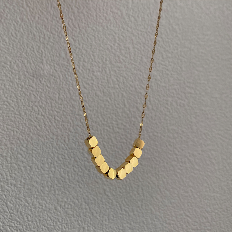 Geometric Pattern Wholesale Simple Style Geometric Titanium Steel Necklace