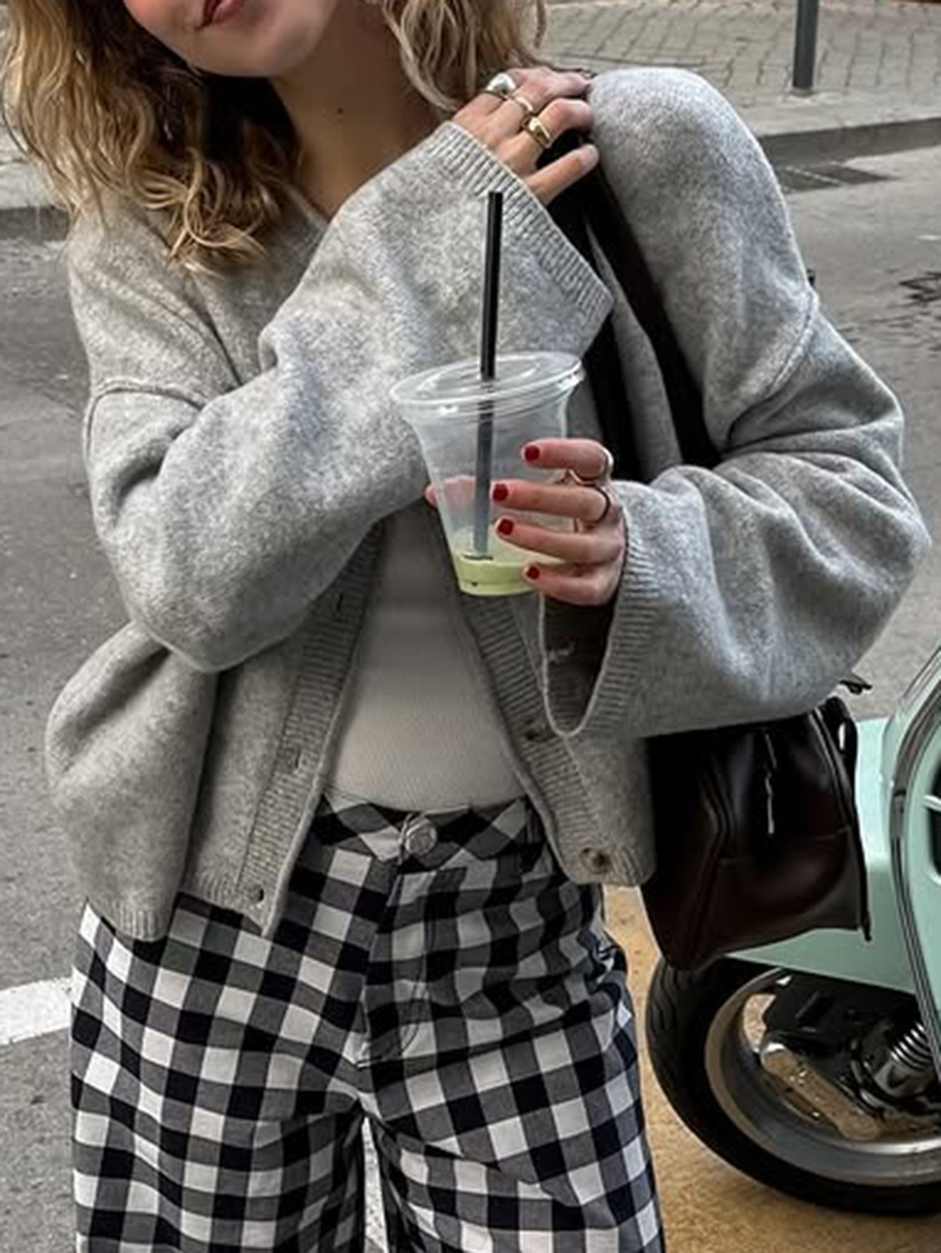 Kaikuo Europa, Estados Unidos, Francia, botones de vacaciones, camisa de manga larga, suéter, ropa de mujer, otoño y invierno, estación independiente de Amazon 2025. image 2