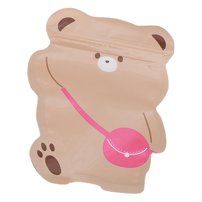 En stock caramelo galleta merienda dibujos animados en forma de bolsa ziplock juguete joyería plástico bolsa de embalaje de alimentos