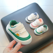 婴儿学步鞋春秋季0-2岁1宝宝鞋子男女童透气运动鞋软底防滑帆布鞋