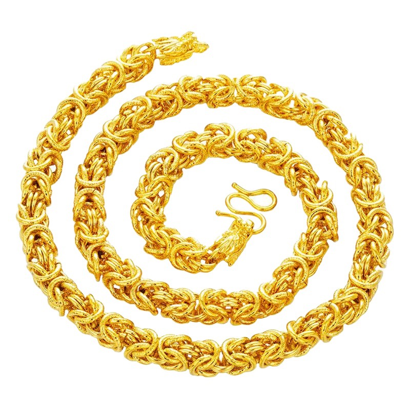 Vietnam arena oro joyería Latón chapado 24K oro collar al por mayor