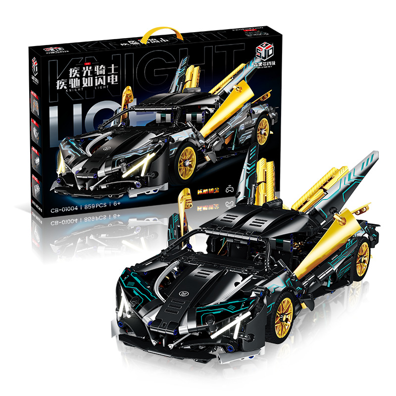 Compatible con LEGO Black Gold Apollo Evo Blue Boccini coche deportivo juguete para niños modelo de coche de control remoto