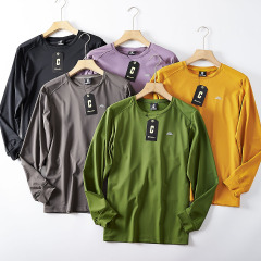 輸出イタリア ~ アウトドア山系多機能速乾弾力長袖tシャツ男性軽薄通気カジュアルシャツ
