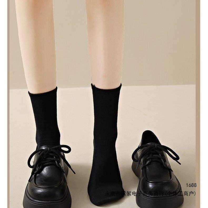 Height-enhancing autumn thick-soled British style women's leather shoes, 2026 new model, black retro lace-up loafers, other Height-enhancing autumn thick-soled British style women's leather shoes, 2026 new model, black retro lace-up loafers, other
