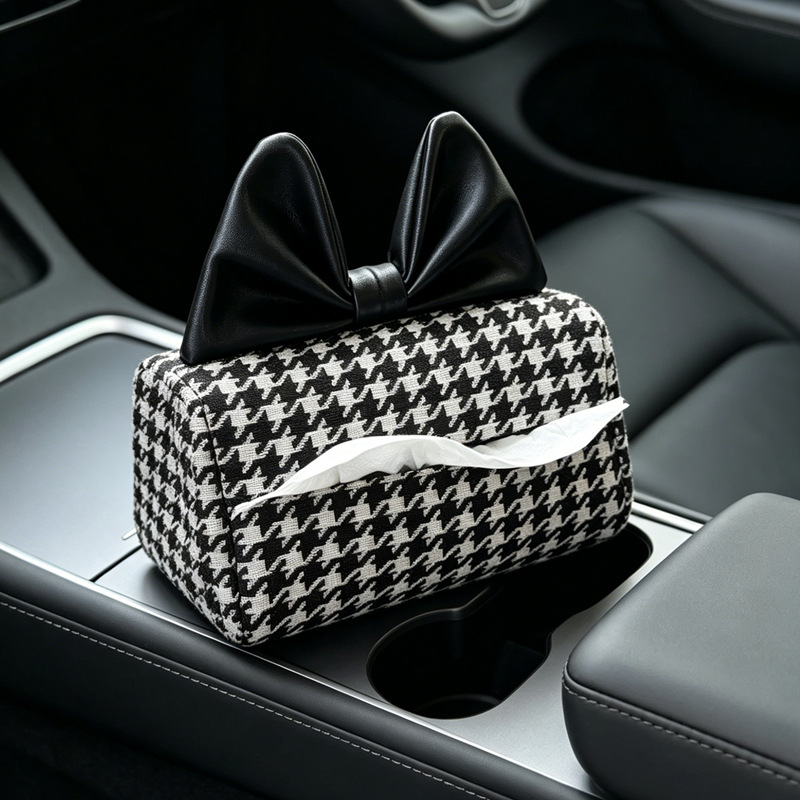 Car-Mounted Tissue Box, Hanging Style, Creative and High-End, Cute and Practical In-Car Tissue Holder with Doll Design