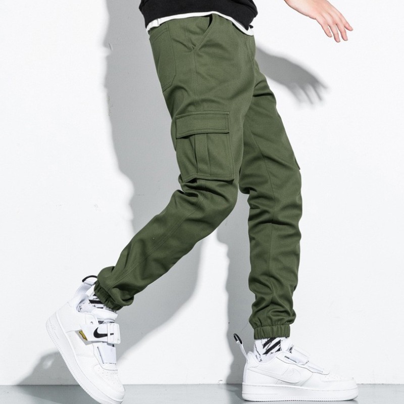 Pantalones de herramientas de camuflaje transfronterizo, pantalones casuales de primavera y otoño para hombres, pantalones cortos coreanos, pantalones de algodón con pies pequeños, comercio exterior al por mayor de moda