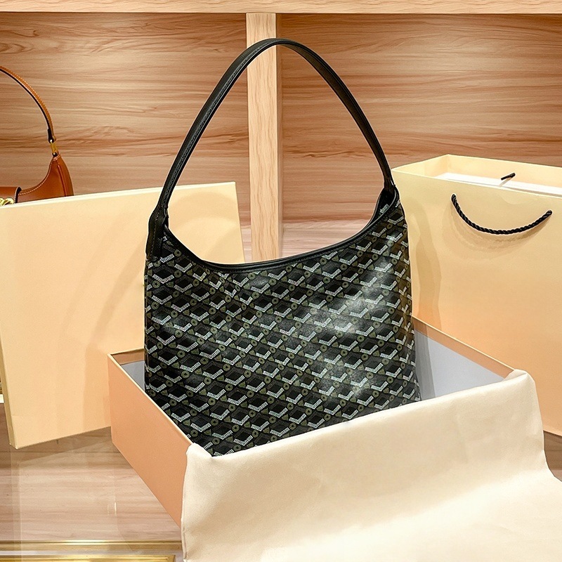 Dogtooth HOBO 脇の下バッグ女性のための 2025 新しいファッション夏ニッチ大容量ショルダーバッグ通勤女性のバッグ|undefined