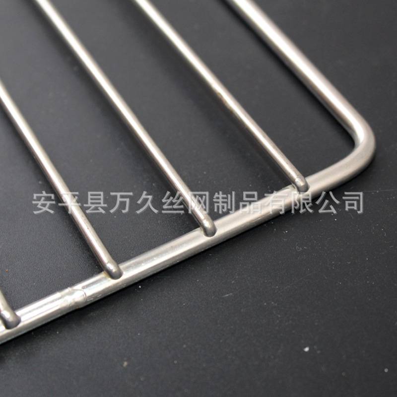 Malla de parrilla de acero inoxidable, horno de engrosamiento rectangular, hornea y secado, herramientas de horno, suministros de kebab