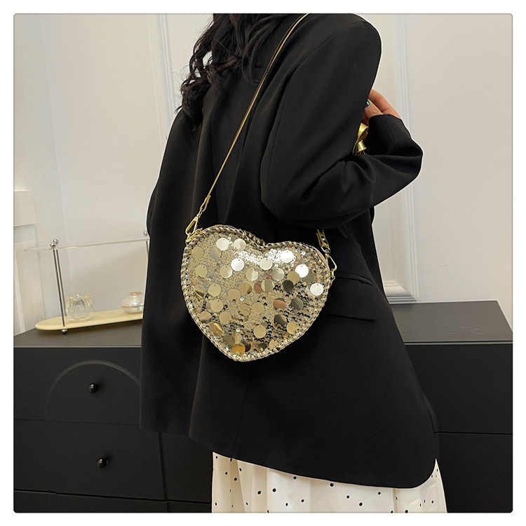 Women's Small Sequin Solid Color Elegant Vintage Style Sequins Lock Clasp Evening Bag display picture 9